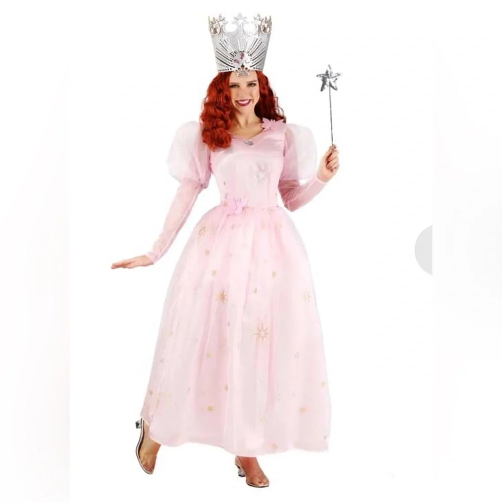 Wizard of Oz Glinda The Good Witch Pink Princess Costume for Kids, Size XL